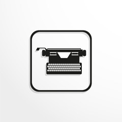 An old typewriter. Vector icon.