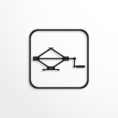 Car jack. Vector icon.