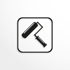 Paint roller. Vector icon.