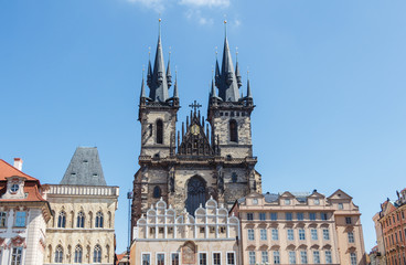 Fototapeta na wymiar Eglise Notre Dame de Týn à Prague