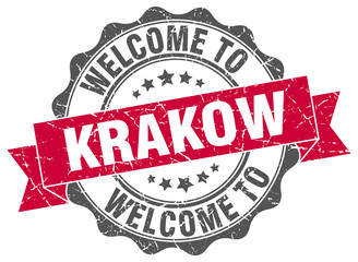 Fototapeta premium Krakow round ribbon seal