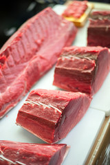 Many Huge of maguro meat  from Blue Fin Tuna Cutting Ceremony