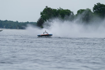 Fototapeta premium Hydroplane prop out of the water