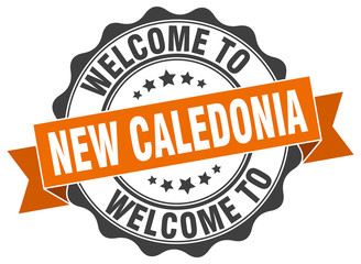 Obraz premium New Caledonia round ribbon seal