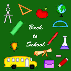 Illustration of back to school background