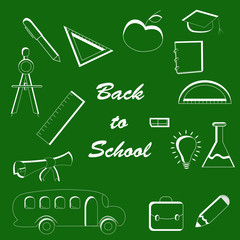 Illustration of back to school background