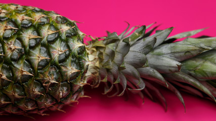 Pineapple on a pink background