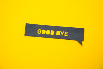 Speech bubble sticker with good bye.