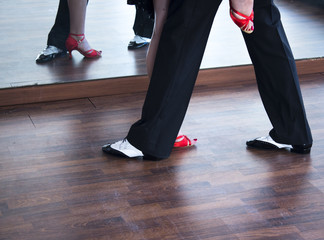 Ballroom dance salsa dancers