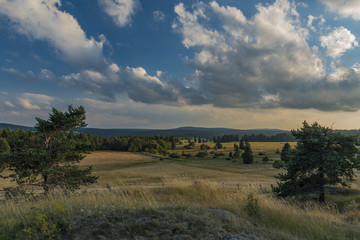 Obraz premium Slavkovsky les mountains in summer sunset time