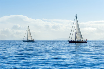 Fototapeta premium Bodrum, Turkey, 20 October 2010: Bodrum Cup, Gulet Wooden Sailboats