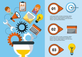 Colorful Business Productivity Infographic Timeline Template