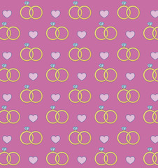 engagement rings and hearts background