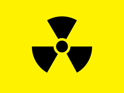 Nuclear radiation warning symbol illustration