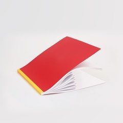 Open book isolated on white background