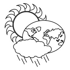 sun and earth planet design