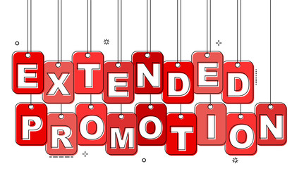 red flat line tag extended promotion