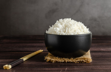 rice bowl with chopsticks