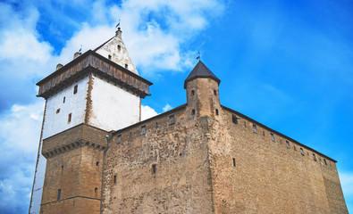 Fototapeta na wymiar View of Hermann Castle in Narva, Estonia.