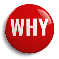 Why Red Symbol Icon Isolated