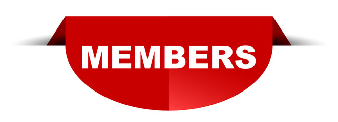 red vector round banner members