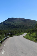 Country road in north Sweden