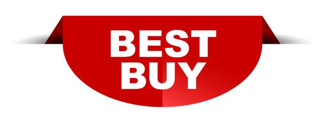red vector round banner best buy