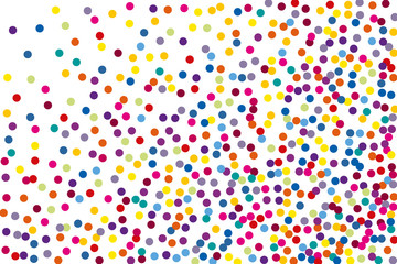 Background with Colorful glitter, confetti. Multicolored polka dots, circles, round. Fiesta pattern.