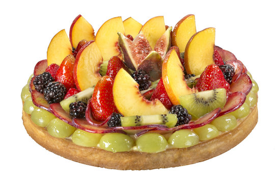 Fruit Tart  Delicious assortment of fruits assembled on a pastry