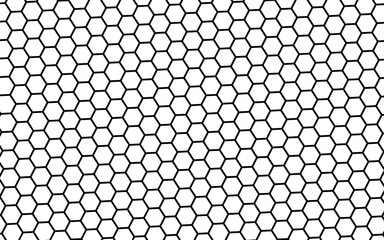 Black honeycomb on a white background. Isometric geometry. 3D illustration