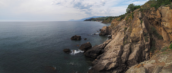 Mountains of crimea and the green forest