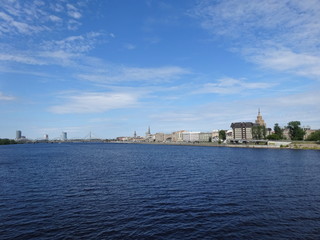 Daugava river in Riga city