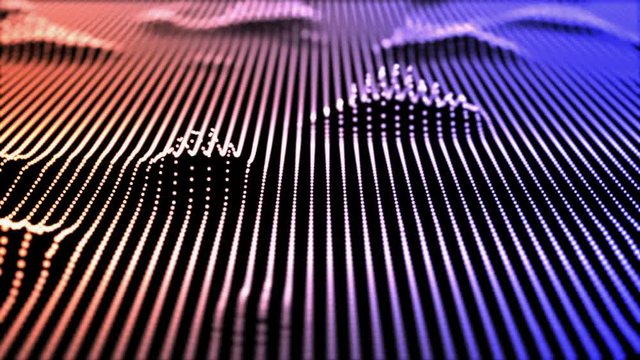 Retro colorful modern design of sound wave with loop animation