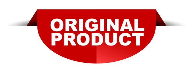 red vector round banner original product