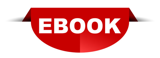 red vector round banner ebook