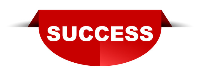 red vector round banner success