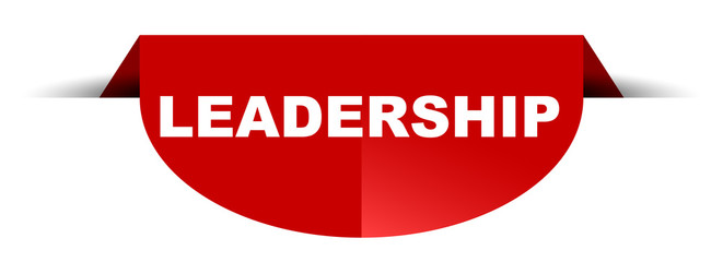 red vector round banner leadership