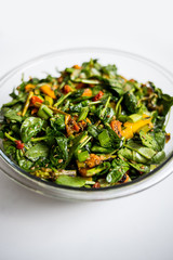 Roasted Vegetable Spinach Salad