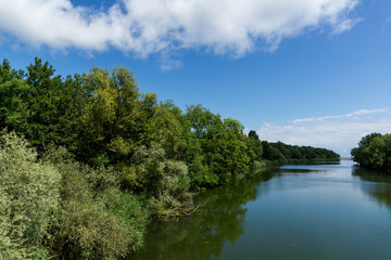 Landscape with green forest around Veleka Rvier, Burgas Region, Bulgaria