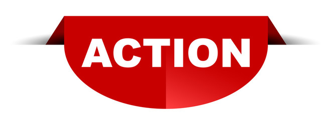 red vector round banner action