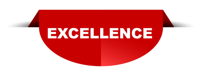 red vector round banner excellence