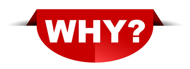 red vector round banner why