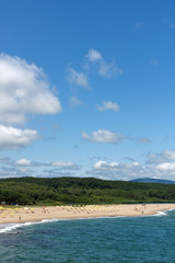 Landscape with beach at the mouth of the Veleka River, Sinemorets village, Burgas Region, Bulgaria