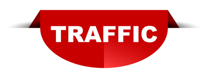 red vector round banner traffic