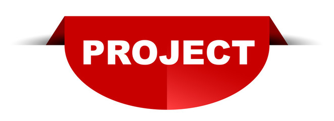 red vector round banner project