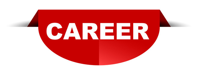 red vector round banner career