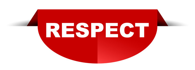 red vector round banner respect