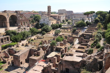Obraz premium View to Forum Romanum in Rome, Italy
