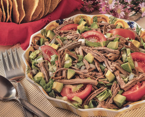 Shredded beef salad This traditional salad is called Salpicon in Mexico