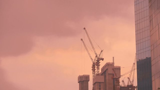Fast growing city buildings constructions Singapore